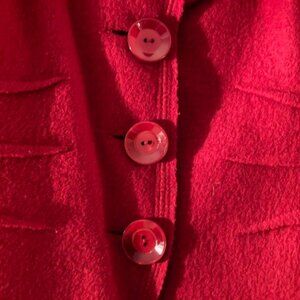 Women's 100% Wool Red Hot Jacket Size 36